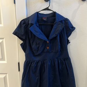 EUC Women’s Dark Navy Torrid Brand Retro Midi Style Dress Size 14